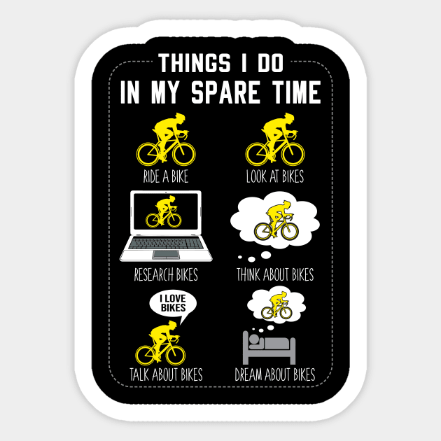 Things I Do In My Spare Time Cycling Sticker by Sanije